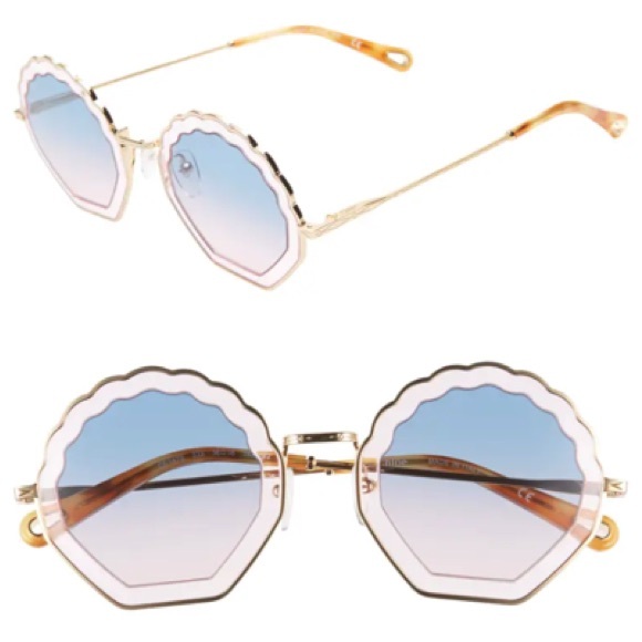 Chloe Tally Blue to Pink Gradient Sunglasses - Picture 2 of 3